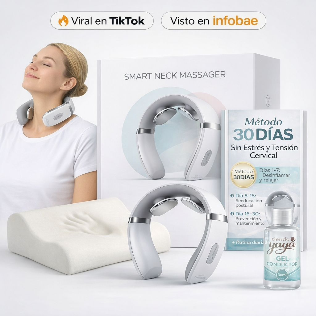 YAYA Pro – Masajeador Cervical | Chau Contracturas + Guia 30 Días Sin Estrés De REGALO🎁.