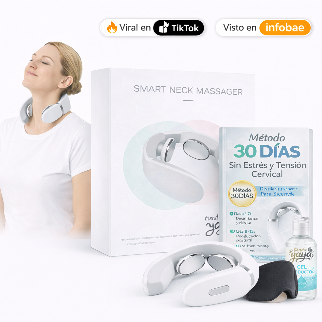 YAYA Pro – Masajeador Cervical Inteligente | Chau Contracturas + Ebook Exclusivo de Regalo